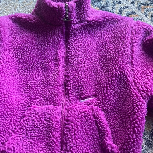 NIKE SPORTSWEAR SWOOSH SHERPA JACKET CU6639-564 PURPLE size XS - Picture 2 of 9